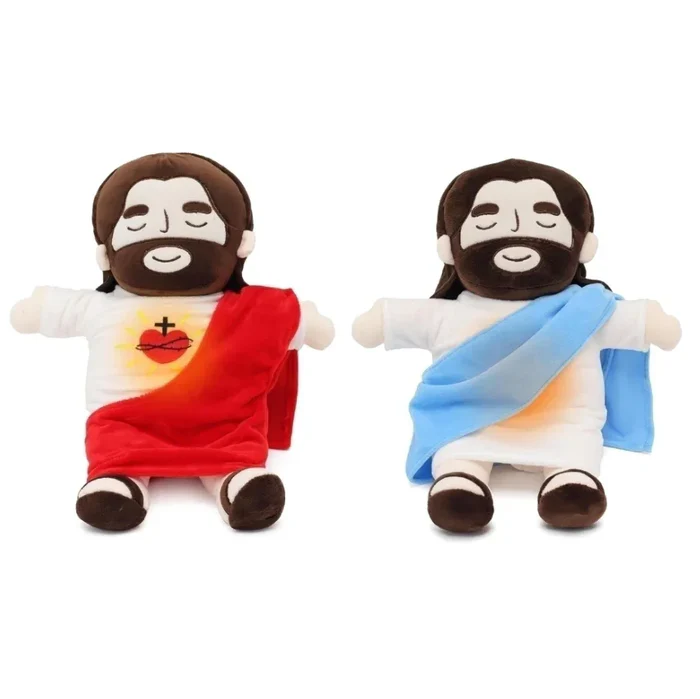 Pelúcia de Jesus Respirável com Música para Dormir 