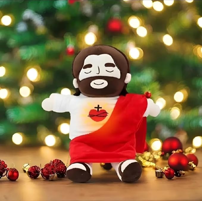 Pelúcia de Jesus Respirável com Música para Dormir 