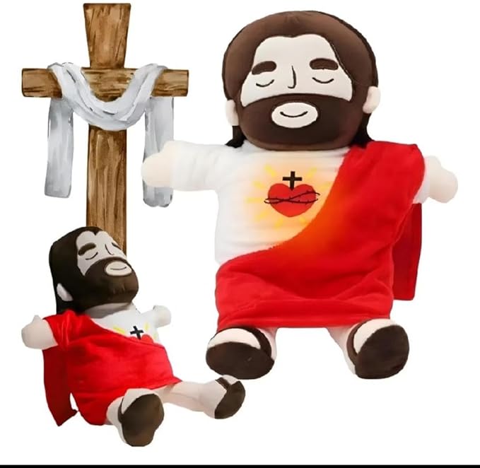 Pelúcia de Jesus Respirável com Música para Dormir 